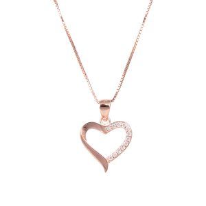 92.5 Solid Sterling Silver Cubic Zirconia Necklace